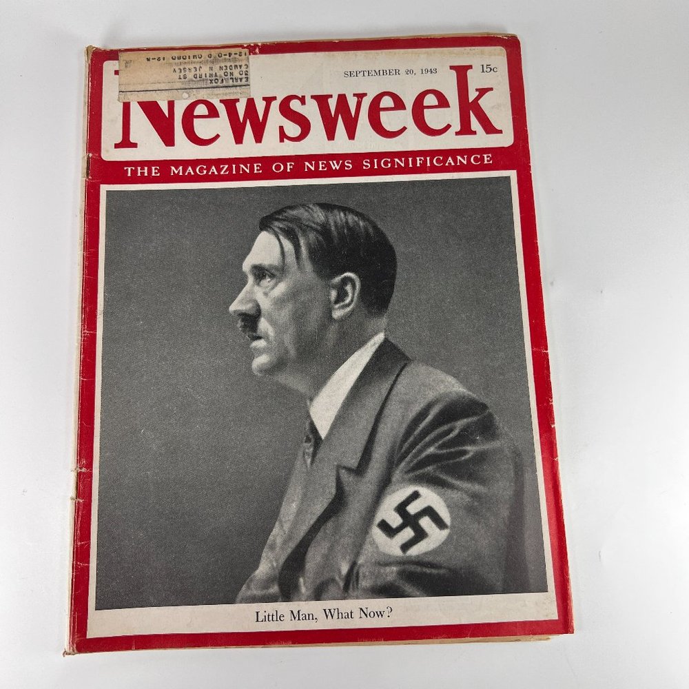 Vtg Newsweek Magazine Adolf Hitler World War II Little Man What Now Sept 20 1943